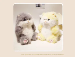 Set di giocattoli per gatti in peluche vison, simpatica bambola per regali e decorazioni.