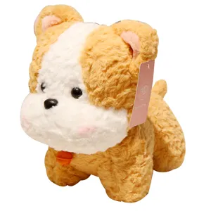 Simpatico cucciolo di peluche giocattolo, morbida bambola con campanello, ottimo regalo.