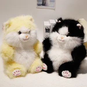 Simpatico gatto di peluche morbido animale di stoffa bel regalo per bambini decorazione stanza