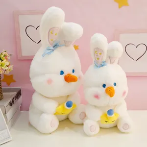 Cute Snowman Rabbit Plush Toy Stuffed Animal Soft Doll Cartoon Bunny Pillow Sleeping Companion Gift Home Decor