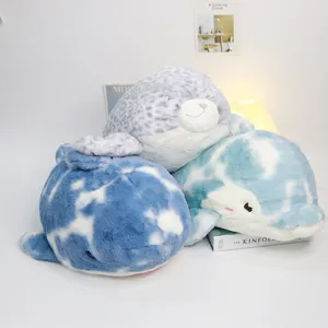 Ocean Series Plush Pillow Stuffed Animal Toy Cute Seal Dolphin Shark Soft Hugging Companion Doll For Kids Home Decor