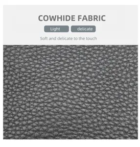 Detailed view of soft cowhide leather fabric texture, lightweight and delicate touch.