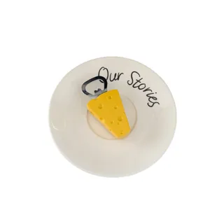 Cute cheese shaped bottle opener magnetic fridge magnet for kitchen beer and soda opening
