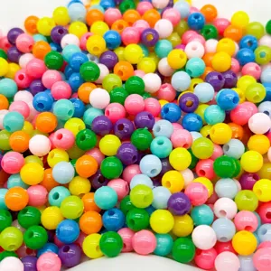 Kleurrijke plastic ronde kralen losse bulk voor DIY handwerk kinderen snoep kleuren groothandel.