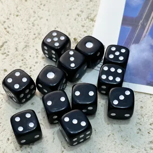 Dados de seis caras de acrílico de 12 mm opacos esquina redonda accesorios de joyería
