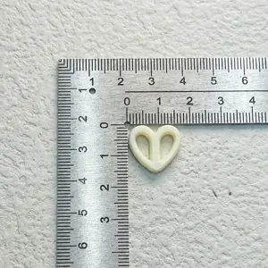 Spring color hollow heart bead for DIY handmade bracelets necklaces children jewelry making