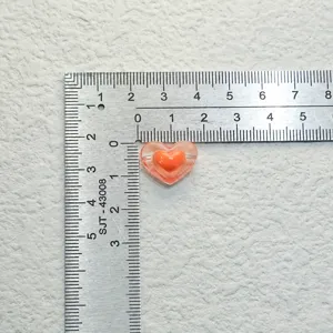 Clear acrylic double heart beads charm for DIY jewelry making bracelets necklaces crafts accessories