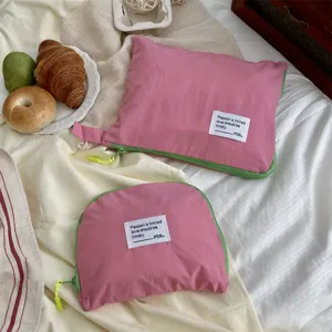 Wasserdichte Reise Aufbewahrungstasche rosa gruen Kulturbeutel Set minimalistisch taeglich