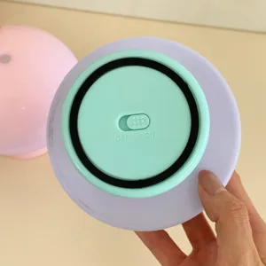 Detailed view of the cute mushroom night light bottom switch, compact and practical.