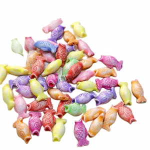 Cuentas de pescado acrílico cuentas sueltas de vida marina para joyería DIY vista principal