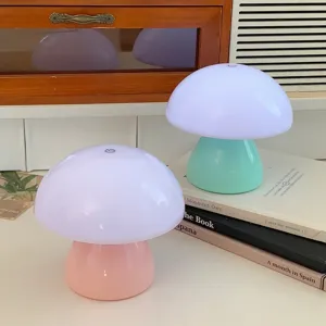 Mushroom night light LED bedside touch lamp for bedroom desk, cute warm white decorative ambient lamp.
