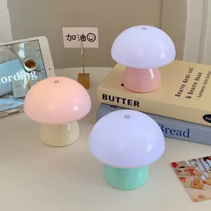 Mushroom touch night light decorative aesthetic bedside lamp cute table lamp for bedroom decor