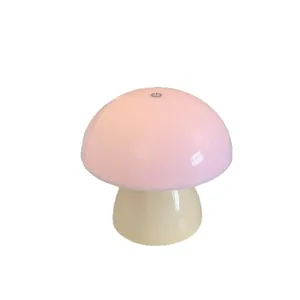 Cute mushroom night light touch bedside lamp table room warm ambient decorative light