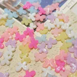 Bunte Acryl Perlen Schmetterling Gelee lose Perlen für DIY handgemachte Schmuckherstellung
