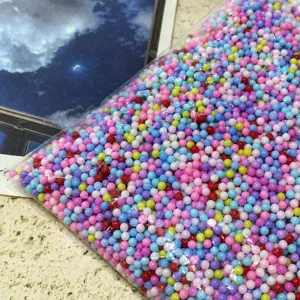 Mixed color micro beads acrylic round loose beads DIY plastic bead 1.3-4mm accessory