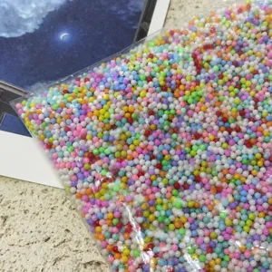 Colorful micro beads acrylic round loose beads DIY plastic bead jewelry making accessories 1.3-4mm