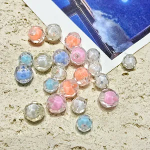 8-10mm colorful inner acrylic beads DIY handmade jewelry phone charm crafting supplies