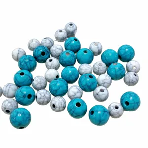 6-12mm cuentas de imitación turquesa craqueadas para pulsera collar diy fabricación de joyas