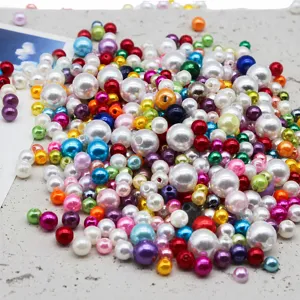 Perles en vrac imitation ABS colorees pour la creation de bijoux artisanaux et decoration