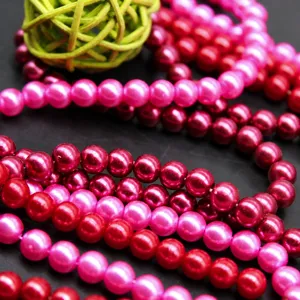 Perles d'imitation ABS perles rondes colorées en vrac pour bijoux faits à main collier bracelet