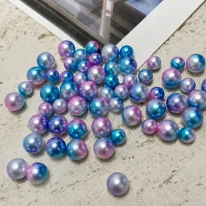 6mm lochlosen zweifarbige Imitation Perlen Acryl lose Perlen für DIY Schmuck Handykette