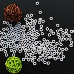 White acrylic barrel beads small hole loose beads DIY craft jewelry making supplies