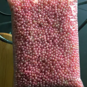 Cuentas de perlas de imitacion de plastico de colores cuentas sueltas para manualidades.