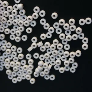 White acrylic barrel beads bulk for DIY jewelry making, small hole plastic craft spacer beads.