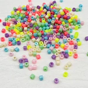 Colorful acrylic pony beads 3x5mm barrel beads DIY craft jewelry making toy supply