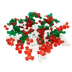 Acrylic Christmas loose beads tricorn shaped beads for DIY bracelet jewelry making supplies