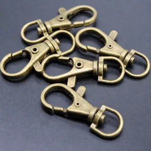 Zinklegering draaibare karabijnhaak sleutelhanger tas accessoires metalen hond clip.