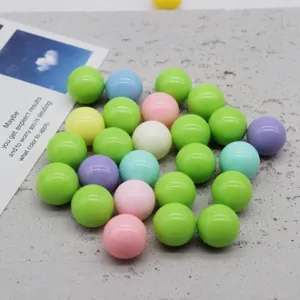 Perline rotonde solide in acrilico colorato per bambini fai da te accessori gioielli dettaglio
