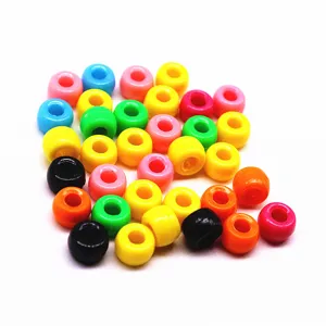 Colorful acrylic barrel beads loose DIY plastic beading materials assortment for jewelry making main