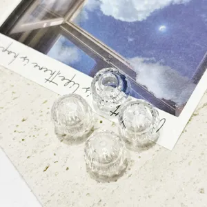 Transparent acrylic faceted round loose beads for DIY bracelet jewelry making, 16mm size.