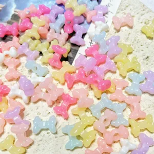 Candy color acrylic butterfly beads for DIY jewelry making, cute beads for crafts.