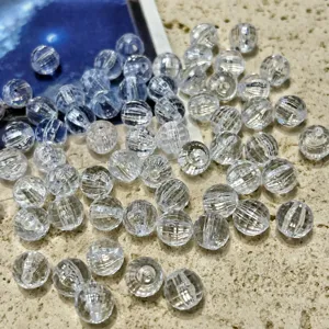 Transparente Acryl Kristallperlen Facettierte Kugelperlen Für Hochzeitsfeier Weihnachtsbaum Dekoration Schmuckherstellung DIY Handwerk