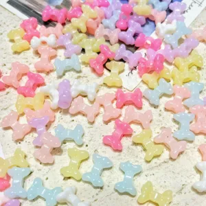 Colorful Acrylic Butterfly Loose Beads Mixed Color Bow Craft Beads For DIY Jewelry Making Bracelets And Necklaces