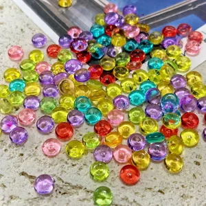 6mm holeless acrylic flat round beads DIY slime crystal mud toy accessories plastic beads