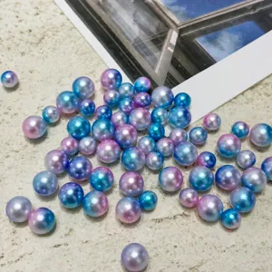 6mm lochlose zweifarbige Perlen Acrylperlen für DIY Schmuck Handytasche Kette Accessoires.