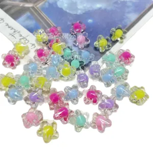 Acrylic transparent star beads for DIY handmade bracelets and necklaces, colorful jewelry making