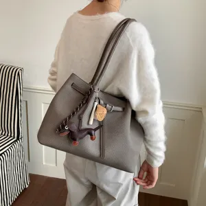 Μοντέρνα κομψή γυναικεία τσάντα tote vintage casual τσάντα ώμου μεγάλη χωρητικότητα