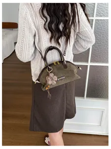 Sac à main rétro en daim pour femme sac bandoulière décontracté fourre-tout élégant chic