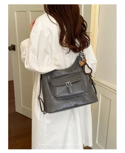 Retro Pendler Tasche Damen grosse Kapazitaet Freizeit Schulter Umhaengetasche Rucksack