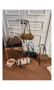 Elegante Veloursleder Boston Kissen Tasche Damen, Grosse Kapazitat Bowling Umhangetasche.