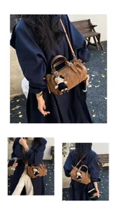 Sac cabas cordon design coréen niche automne hiver décontracté sac bandoulière mode chic style