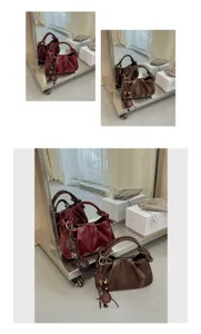 Sac à main froncé élégant pour femme, sac porté épaule plissé décontracté chic.