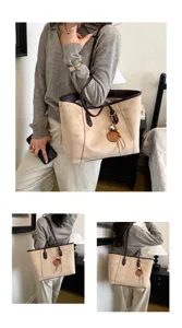 Vintage Maillard suède shopper schoudertas voor dames, grote herfst winter tas.
