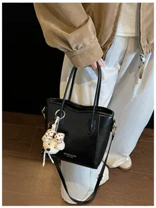 Borsa a mano moda donna in pelle PU borsa a tracolla spalla dettaglio vista chic bella