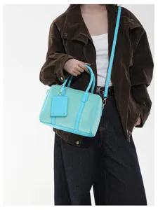 Modische matte Retro Boston Umhängetasche, elegante lässige Handtasche für Damen Herbst.