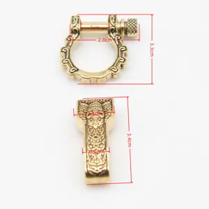 Manille en U en alliage de zinc boucle de bracelet paracorde quincaillerie vintage DIY